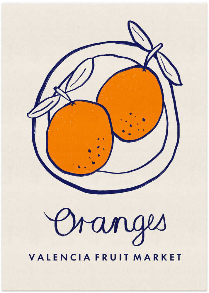 Food Art - Oranges Valencia Fruit Market