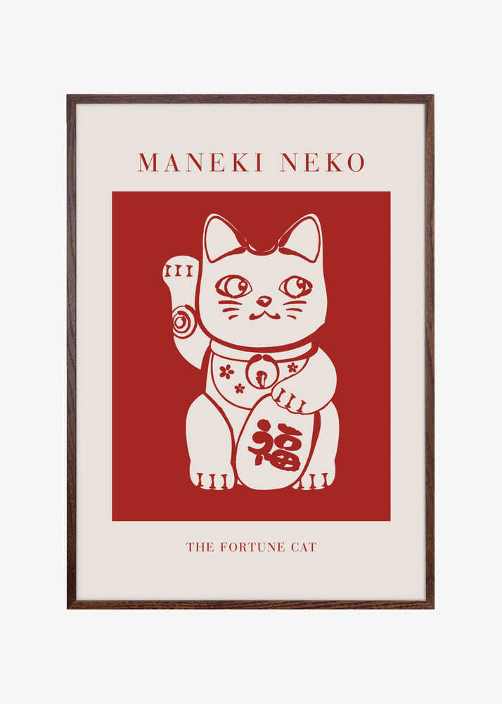 Maneki-Neko Cat Red
