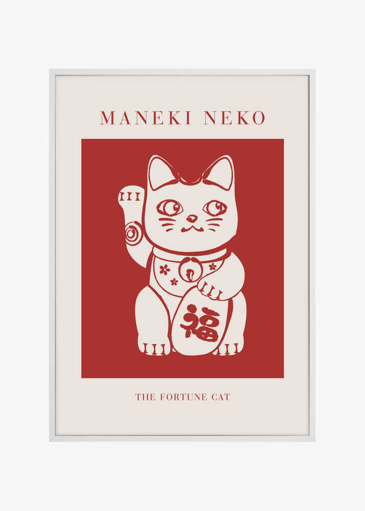 Maneki-Neko Cat Red