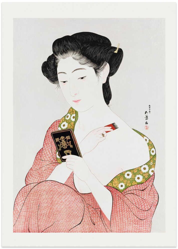 Japanese Woman Applying Powder (1918)