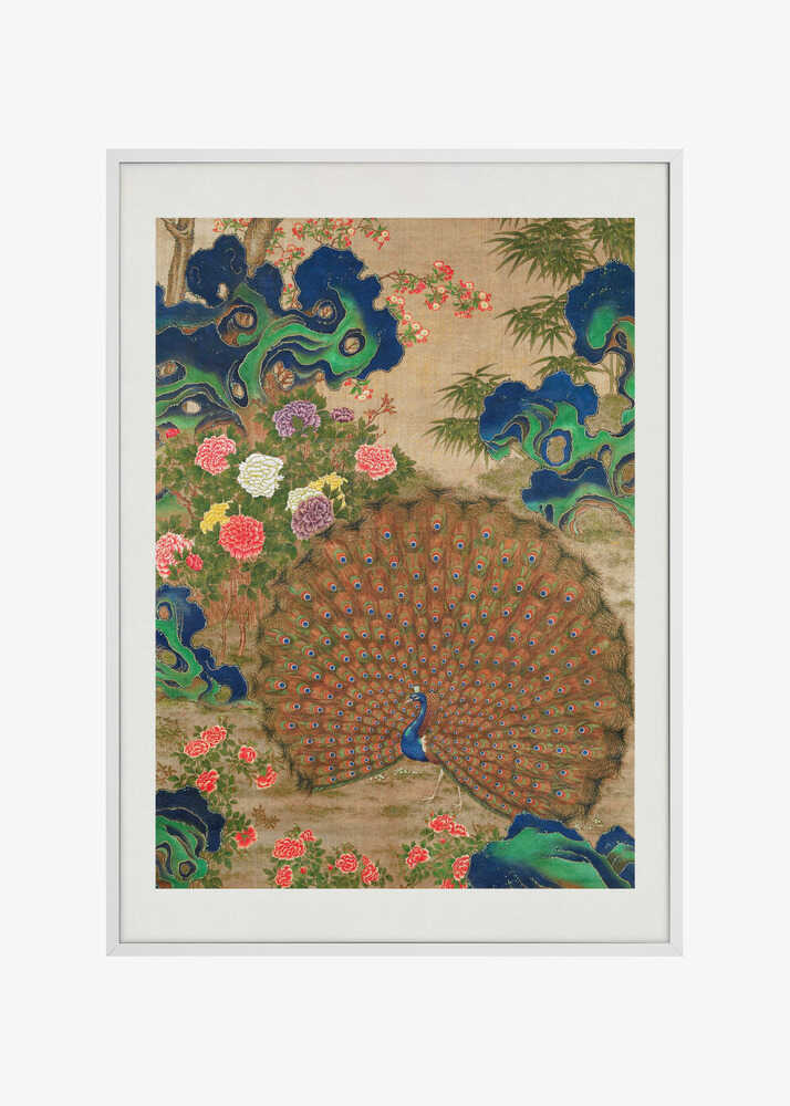 Chinese Peacock and Flowers (17th Century)