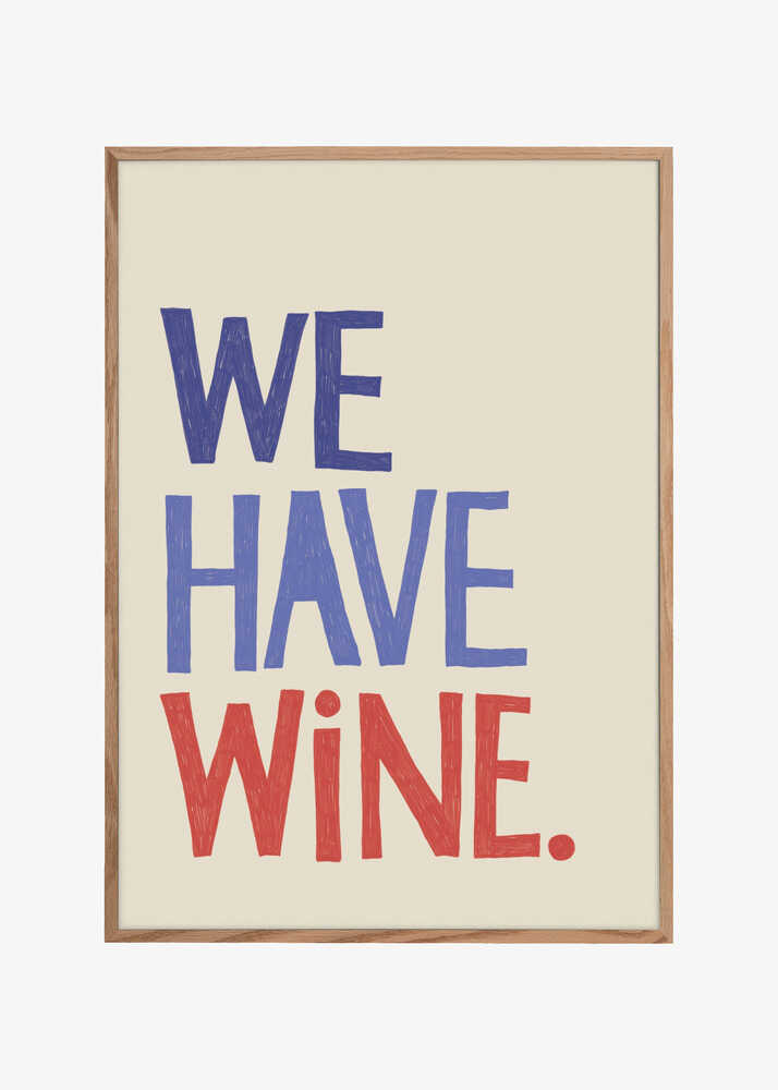 'We Have Wine' Typography Text