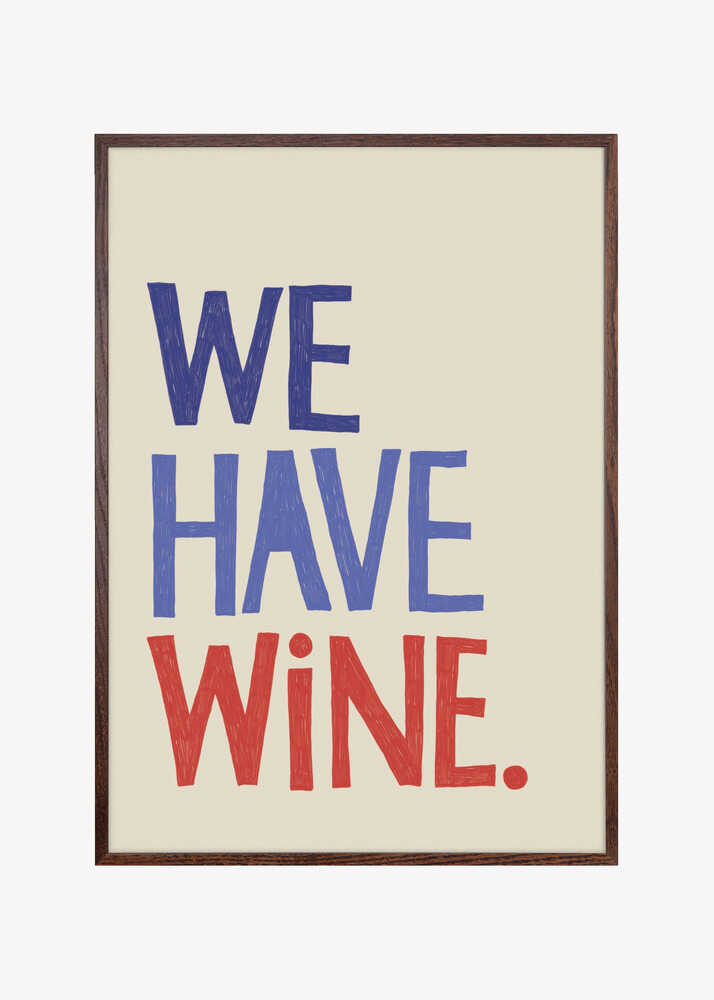 'We Have Wine' Typography Text