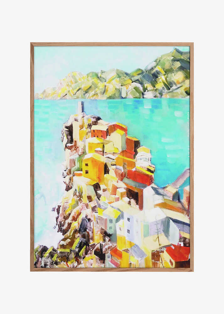 Colourful Town By The Mediterranean Sea, Italy Wall Art