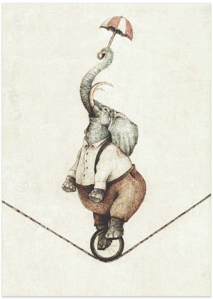 Unicycle While Holding An Umbrella