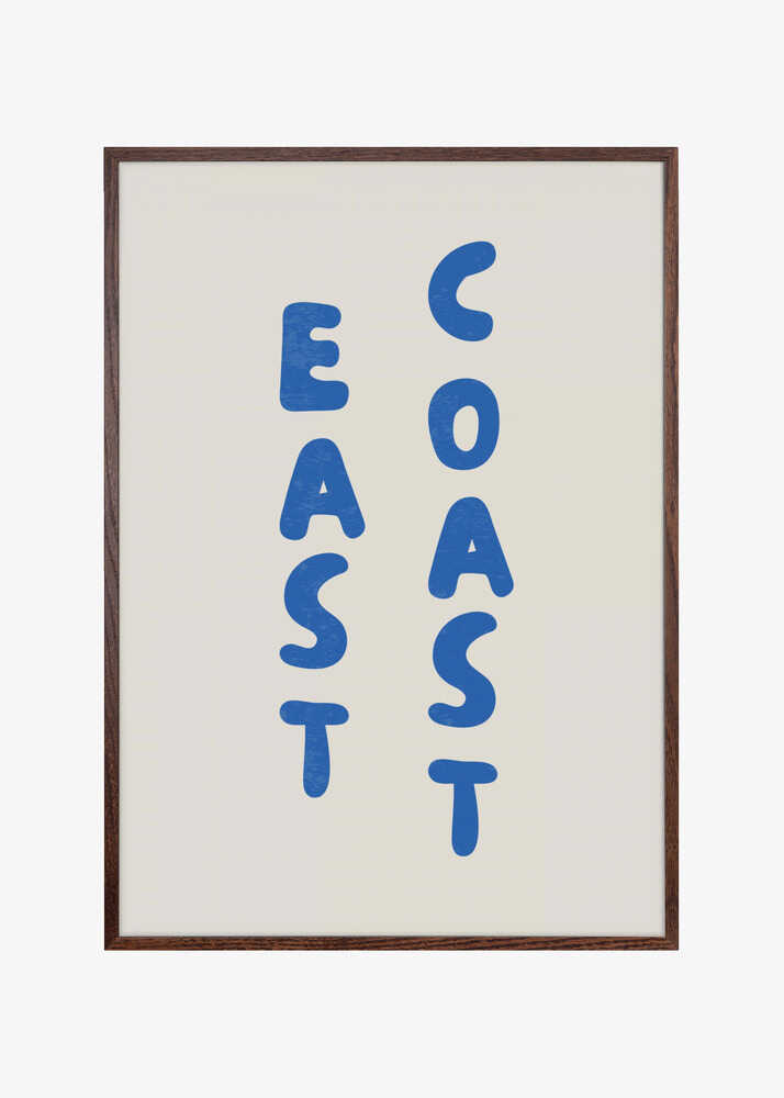 East Coast Vertical Text Bold Blue