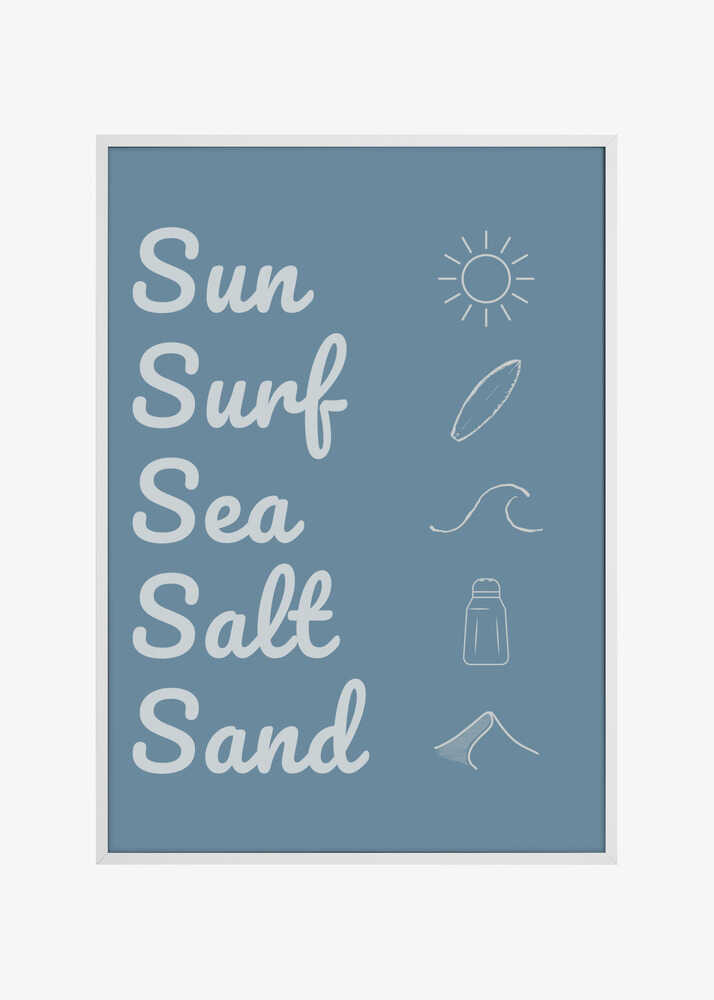 Sun Surf Sea Salt Sand Dark Blue