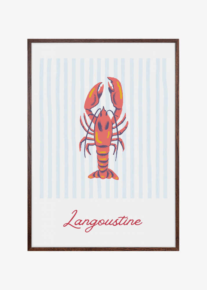 Vibrant Illustration Of A Langoustine