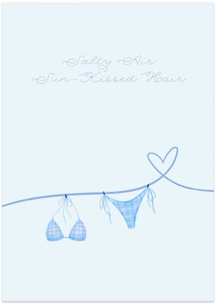 Salty Air Sun Kissed Hair Blue Bikini