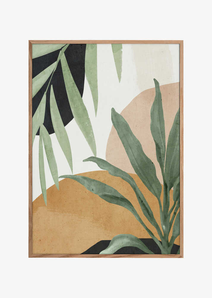 Abstract Art Tropical Leaves