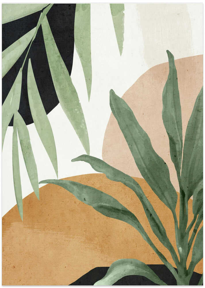 Abstract Art Tropical Leaves