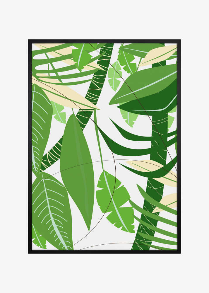 Lush Green Leaves And Tropical Foliage