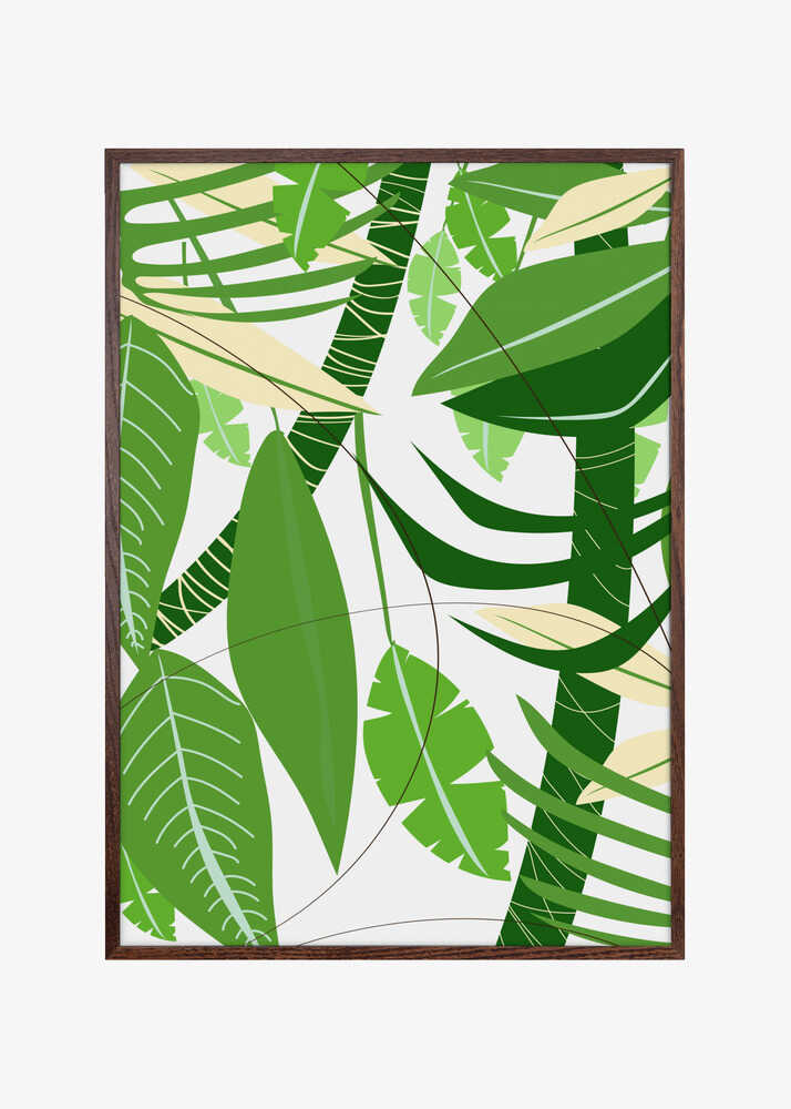 Lush Green Leaves And Tropical Foliage