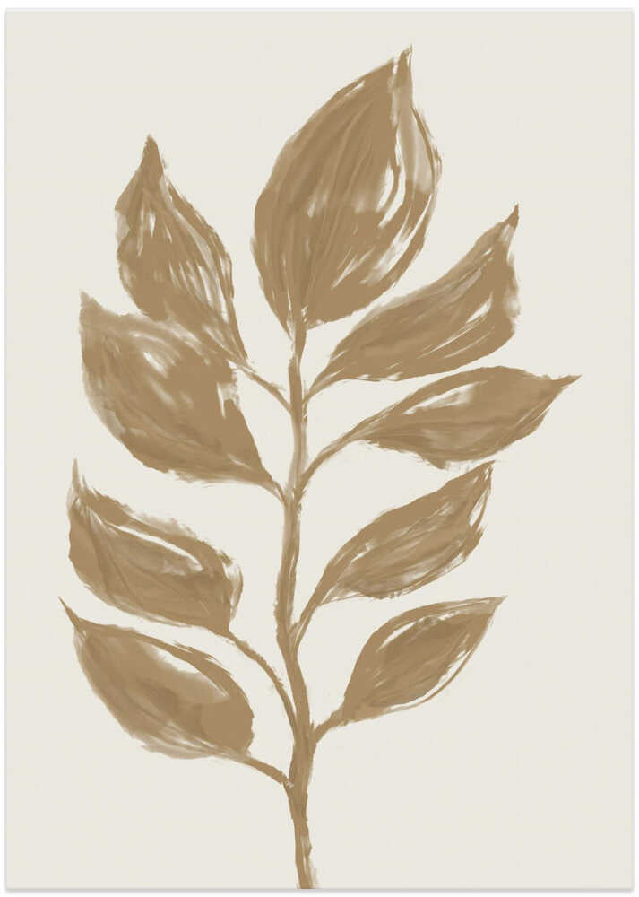 Muted Leaf Silhouette