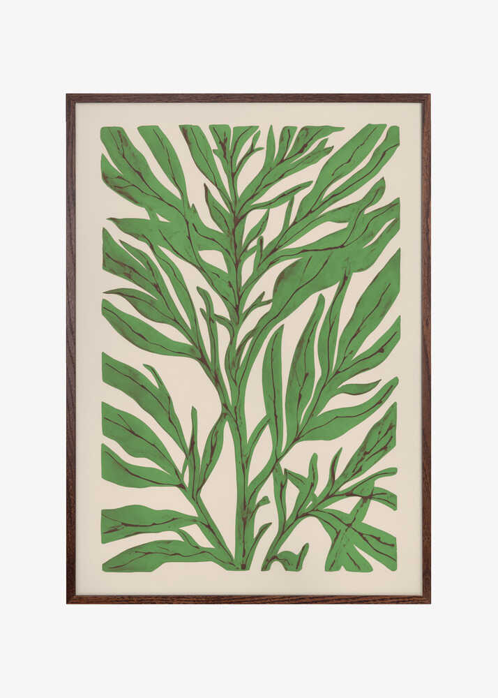 The Tree Branch with Green Leaves