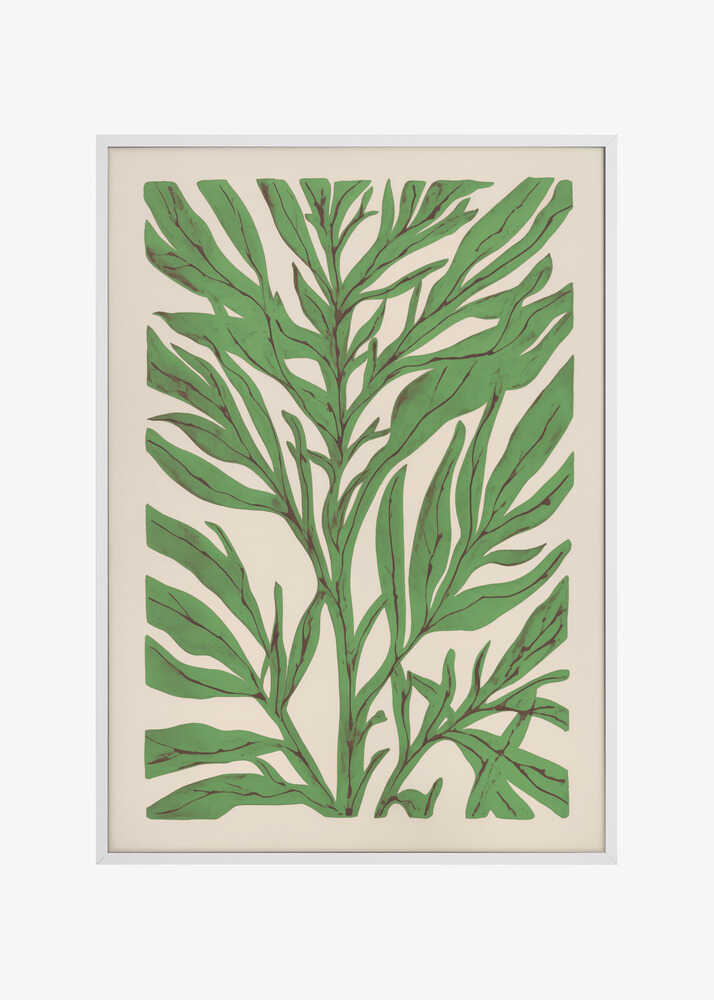 The Tree Branch with Green Leaves