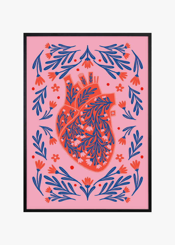 Floral Anatomical Heart