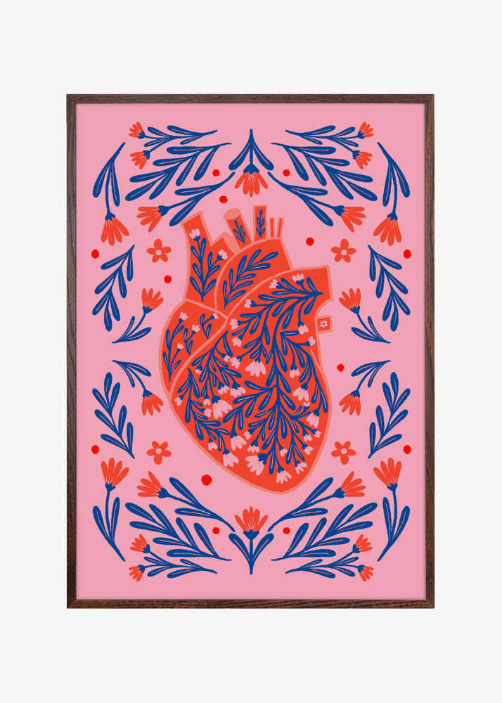 Floral Anatomical Heart