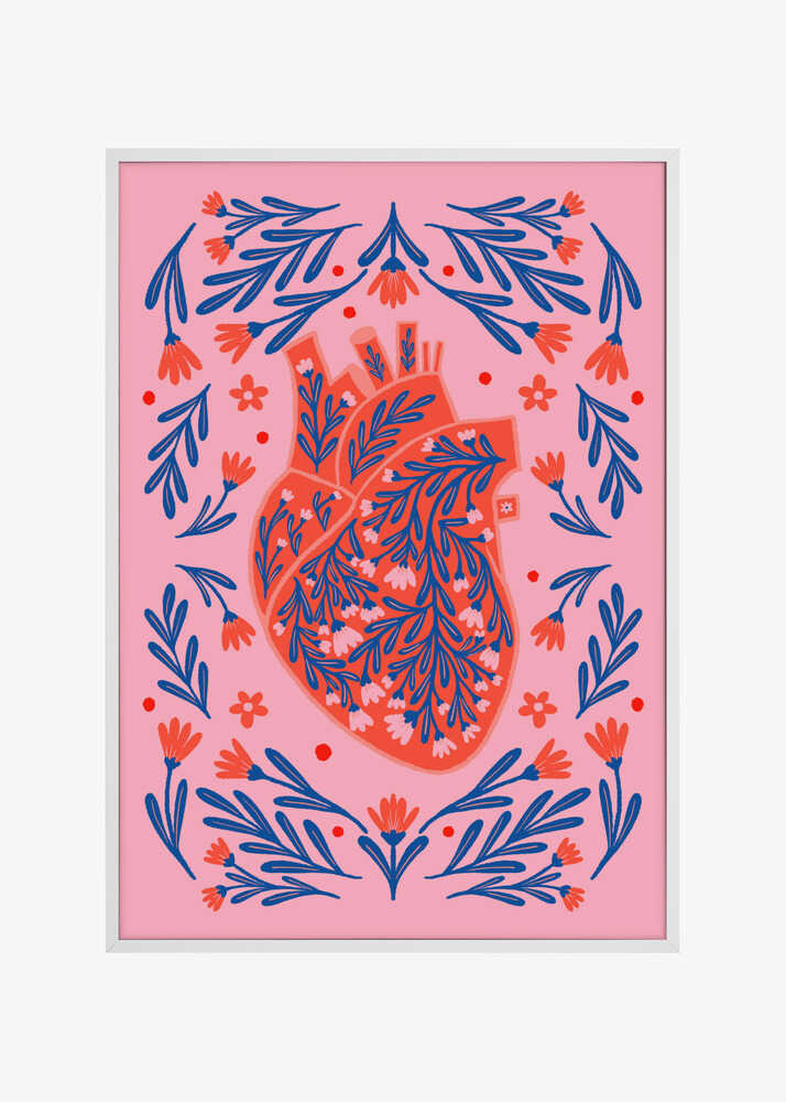 Floral Anatomical Heart