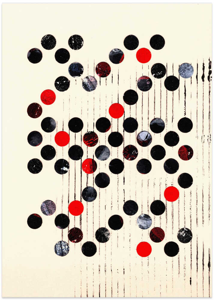 Red Black and Gray Circles