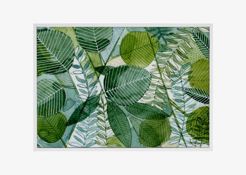 Intricate Green Leaf Pattern