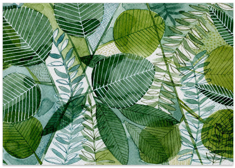 Intricate Green Leaf Pattern