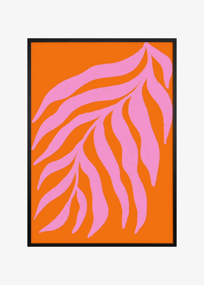 Tropical Waves in Pink Silhouette