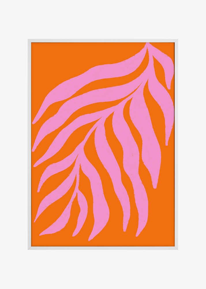 Tropical Waves in Pink Silhouette