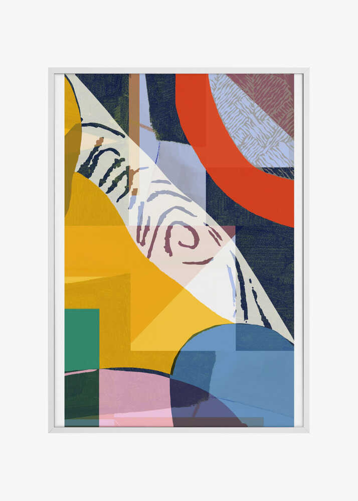 Vibrant Composition Of Geometric Shapes