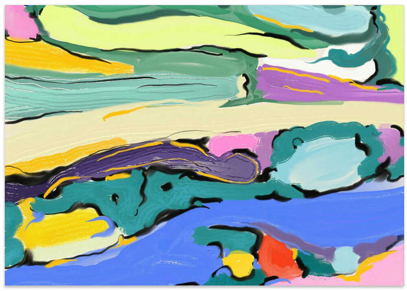 Vibrant bold flowing energy