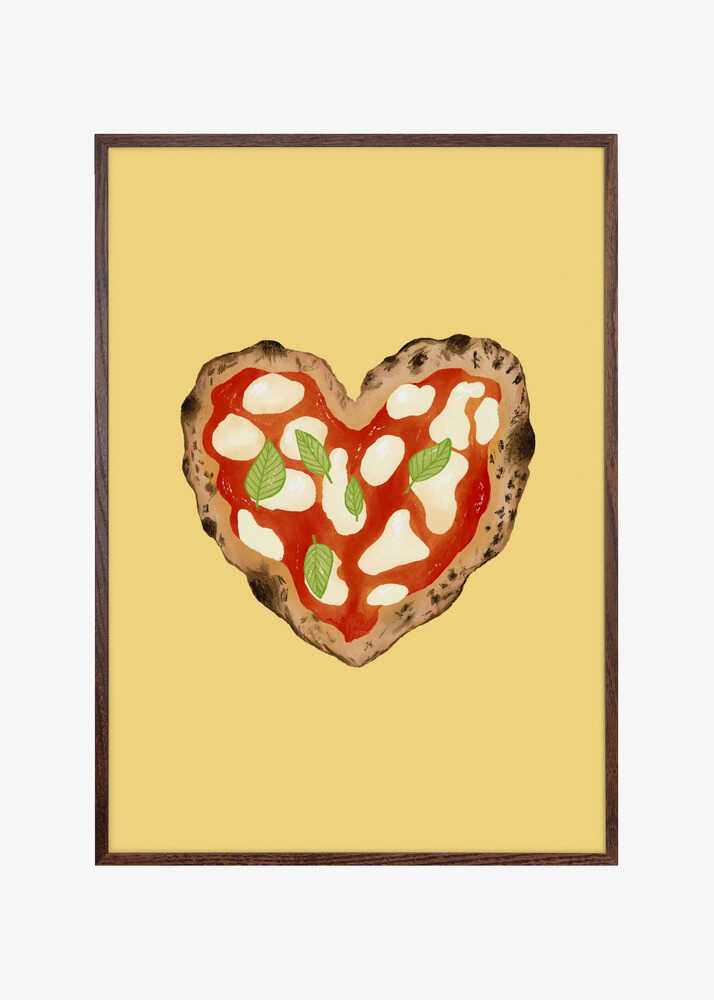 Pizza Heart light yellow
