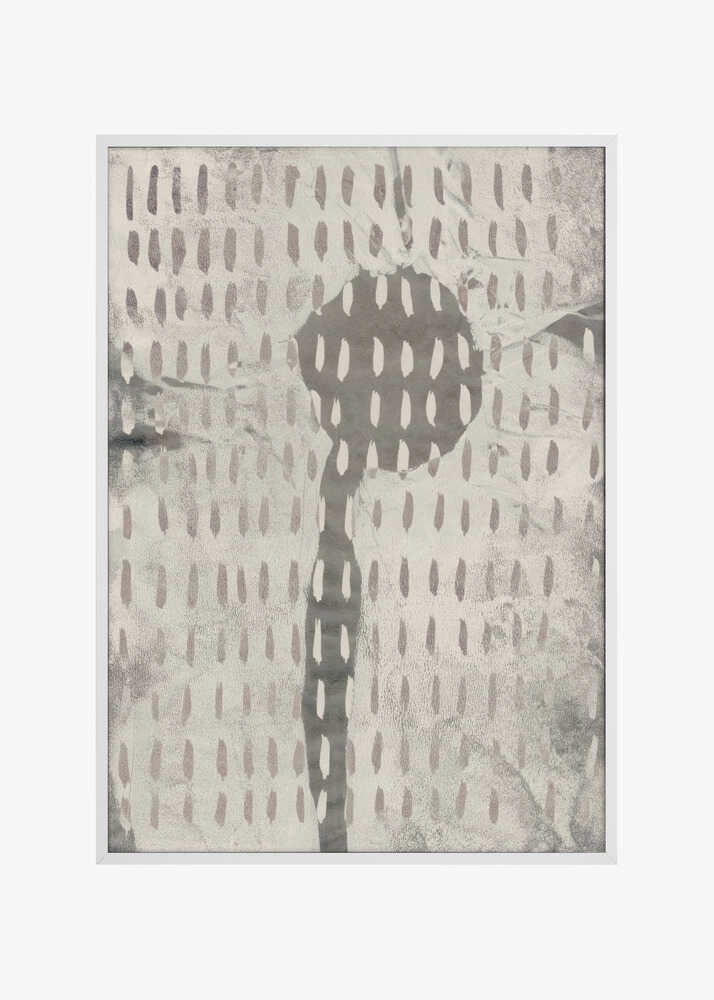 Contemporary Abstract In White and Grey