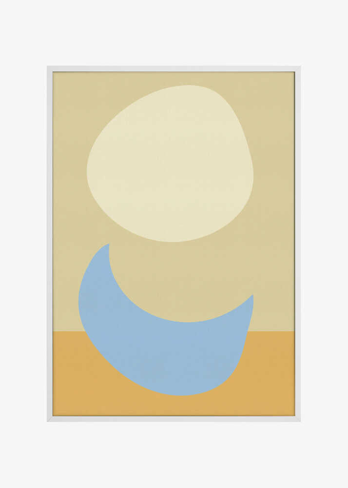 Stacked Ovals in Soft Yellow and Light Blue