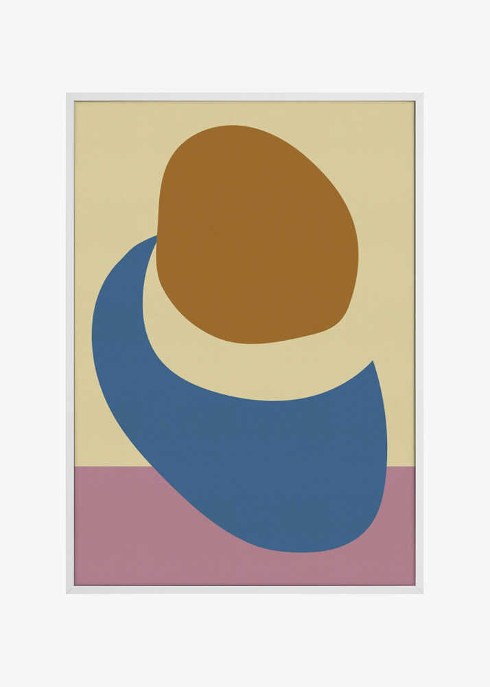 Balanced Stones in Blue , Butter Yellow and Terra