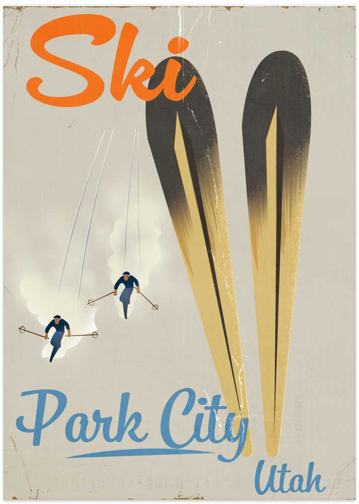 Park City Utah Vintage Ski Poster