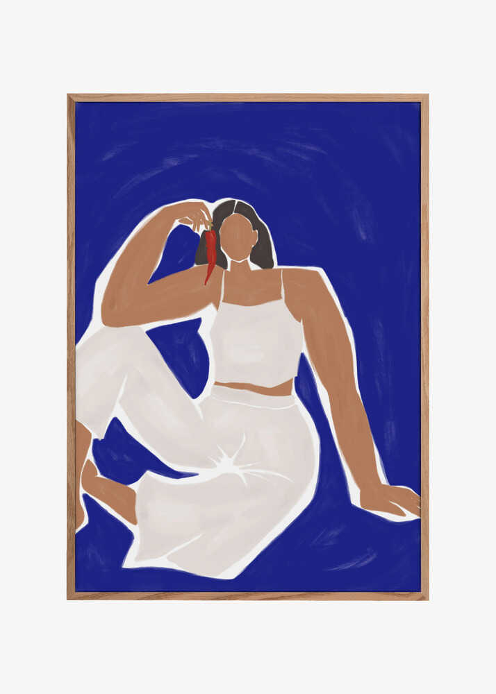 Woman With Pepper Print By Ivy Green Illustrations