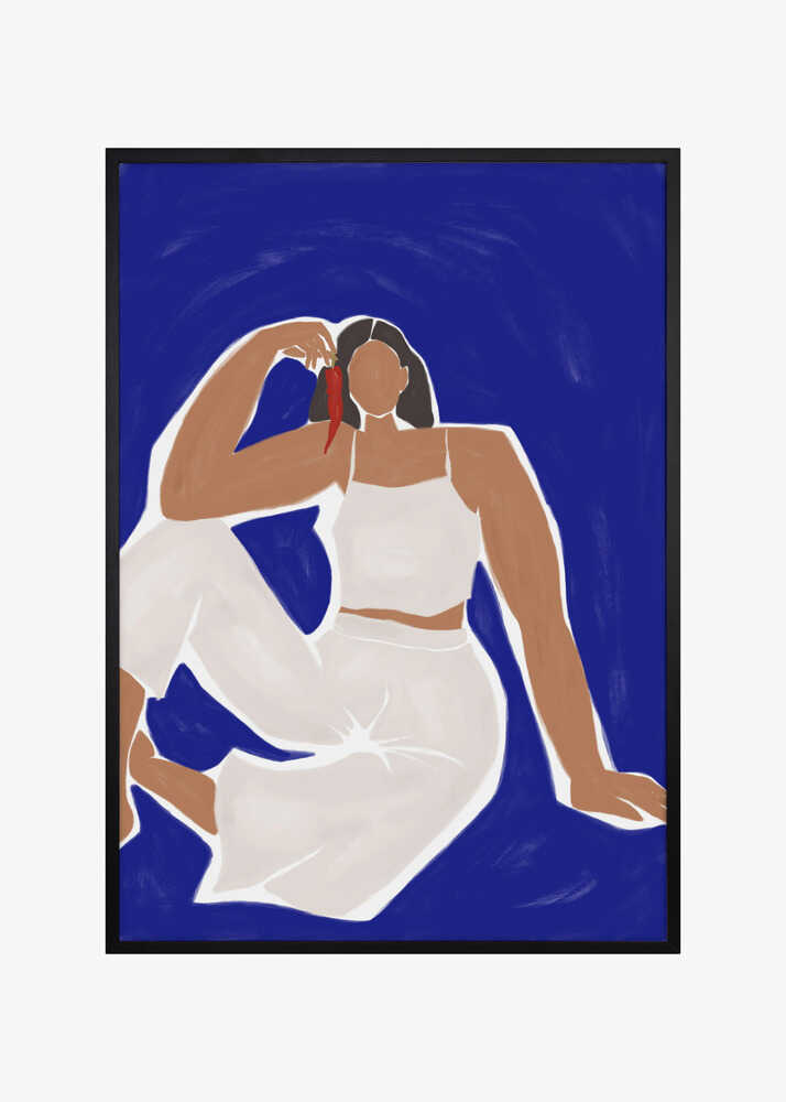 Woman With Pepper Print By Ivy Green Illustrations