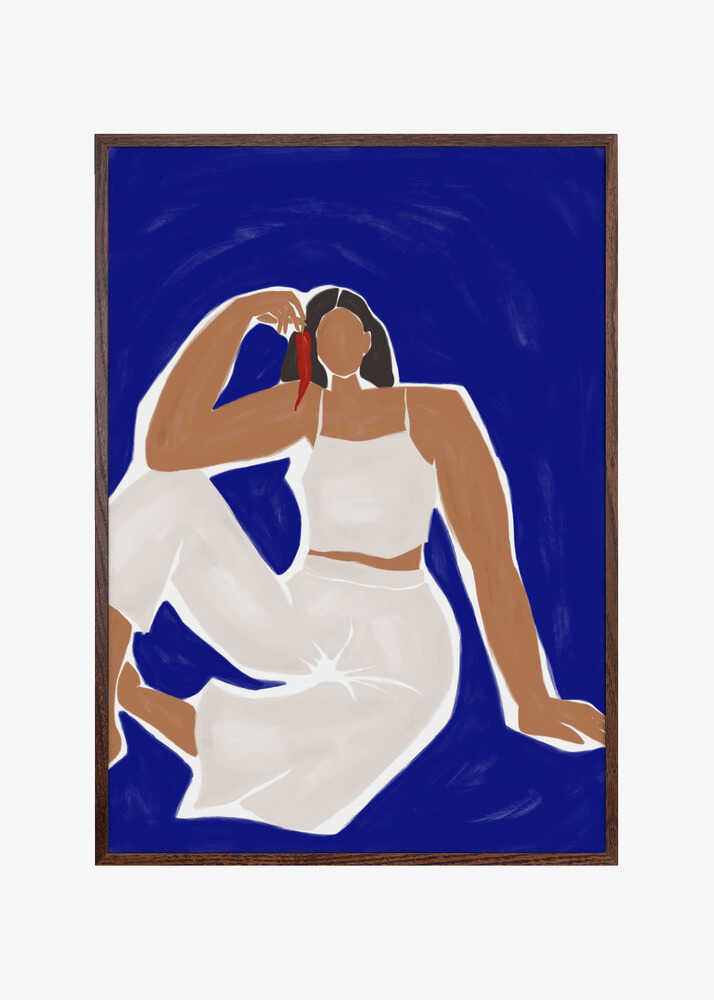 Woman With Pepper Print By Ivy Green Illustrations