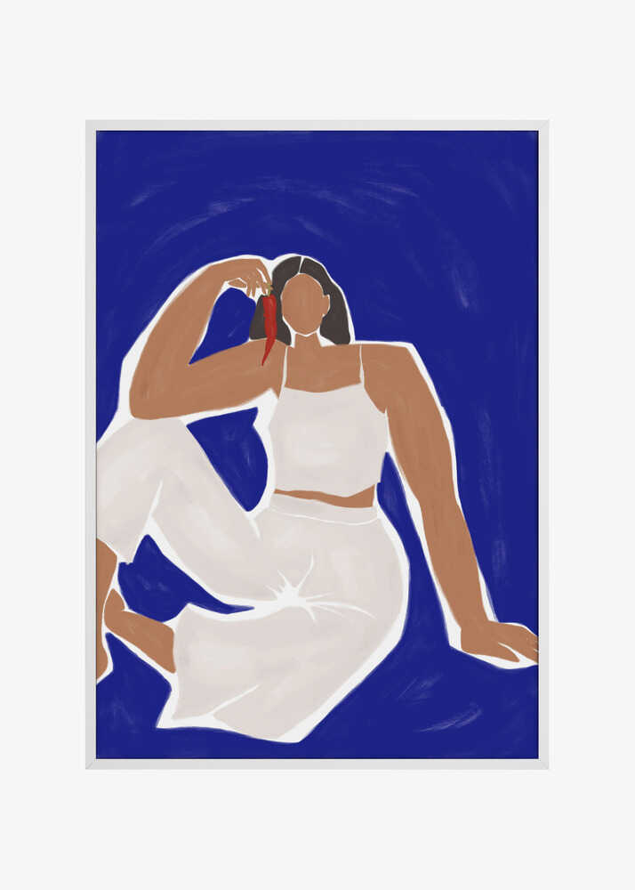 Woman With Pepper Print By Ivy Green Illustrations