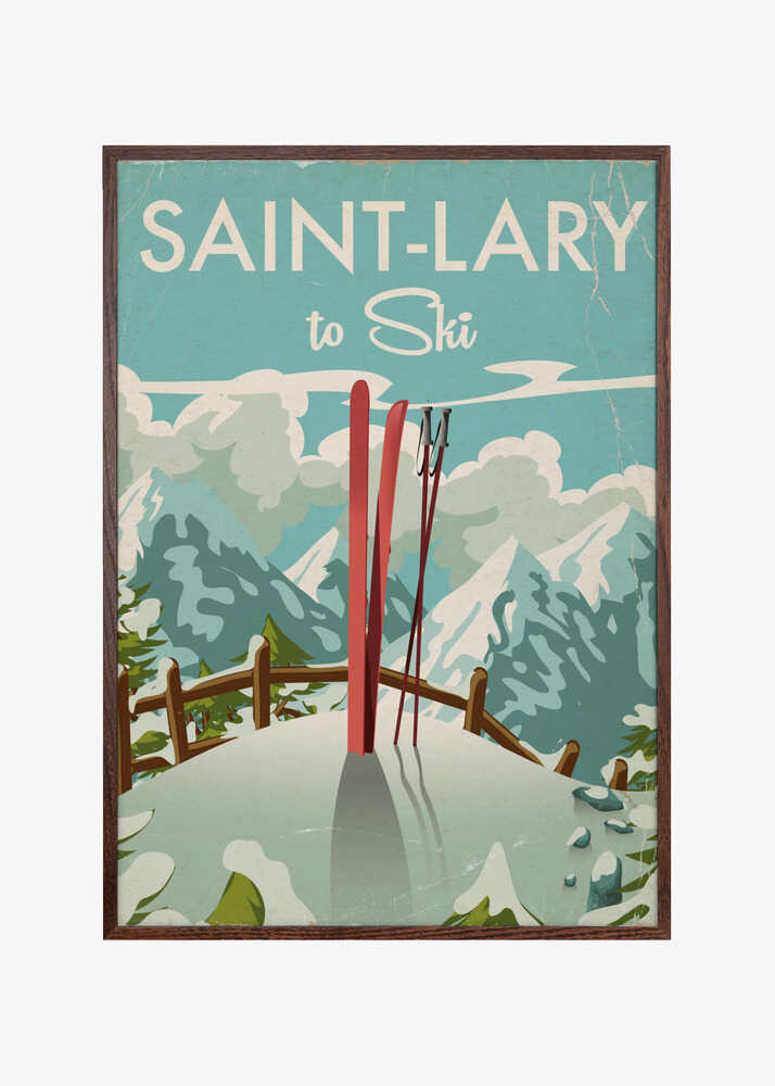 Saint Lary Ski Poster