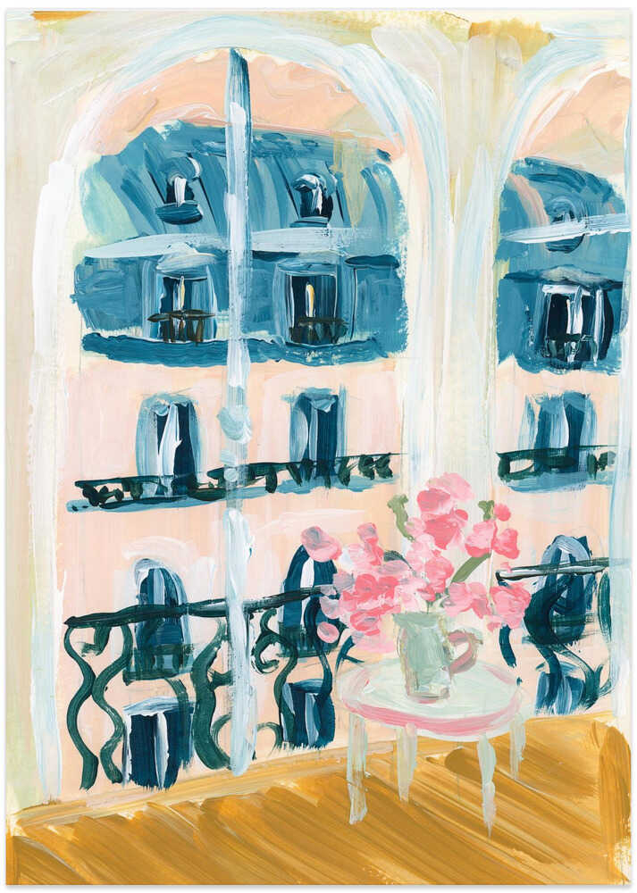 Paris Apartment Acrylic Painting