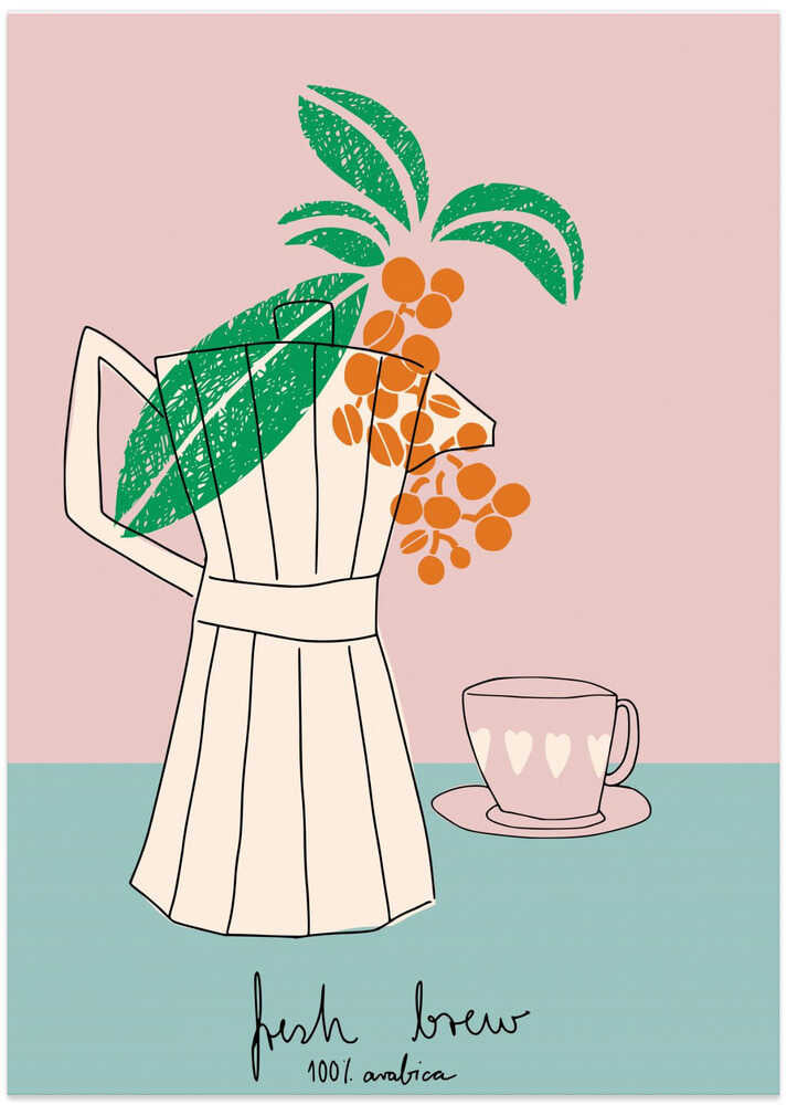 coffee pot fresh brew 100% arabica