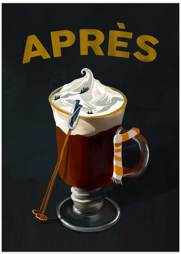 Apres Hot Cocoa Cocktail Ski Art