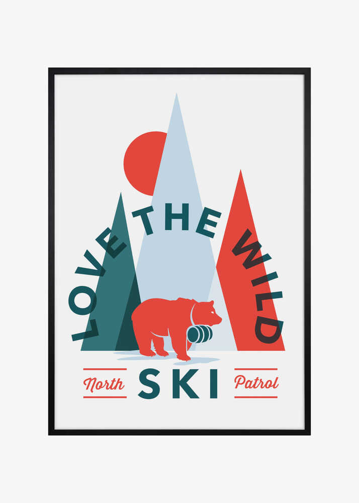 Ski Patrol Geometric Art