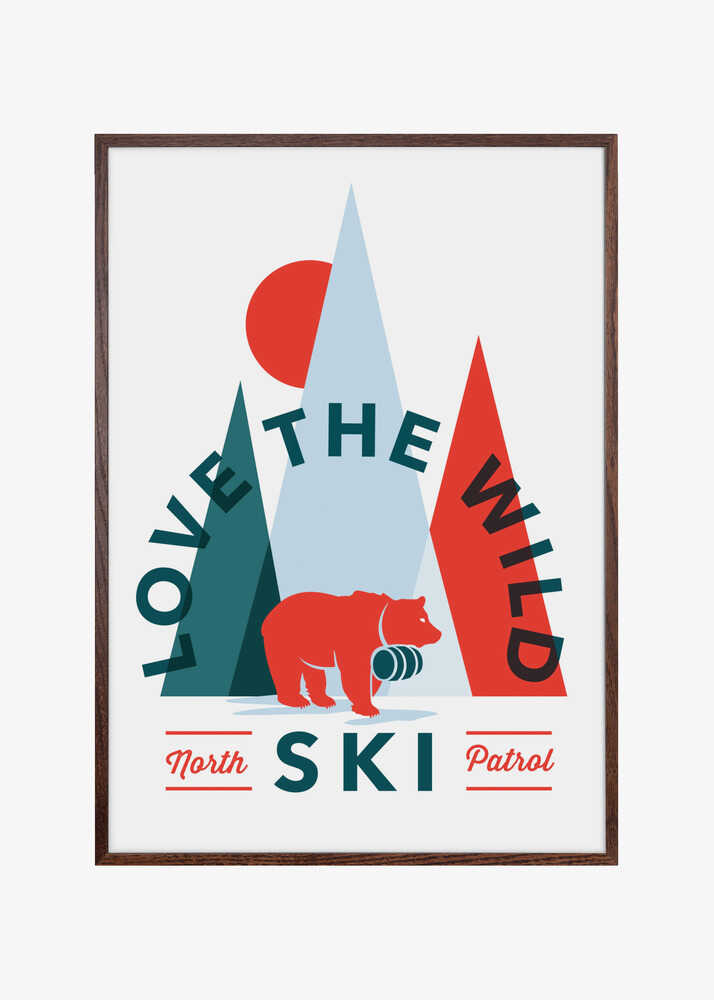Ski Patrol Geometric Art