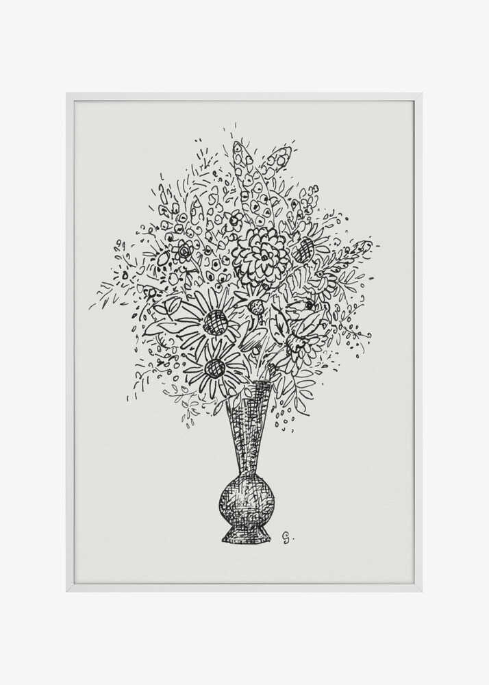 Flower Vase (ca. 1891–1941) Drawing In High Resolution By Leo Gestel.