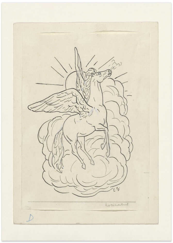 Pegasus Flying In Front of Clouds (1891–1941)