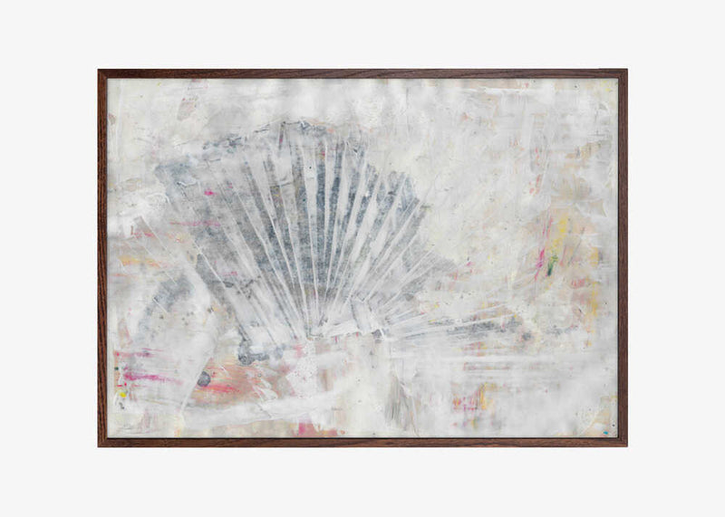 Abstract shell painting natural structure mural