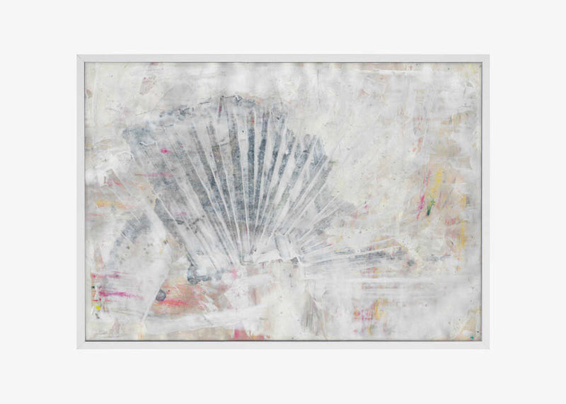 Abstract shell painting natural structure mural