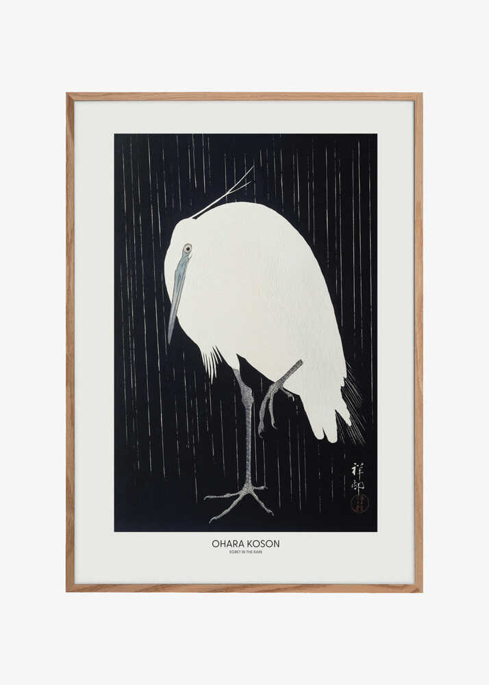 Egret In The Rain